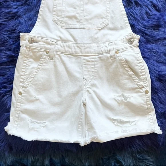 TRUE RELIGION Ripped Frayed Hem Jean Denim Overalls - Picture 9 of 14